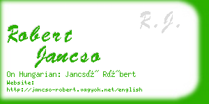 robert jancso business card